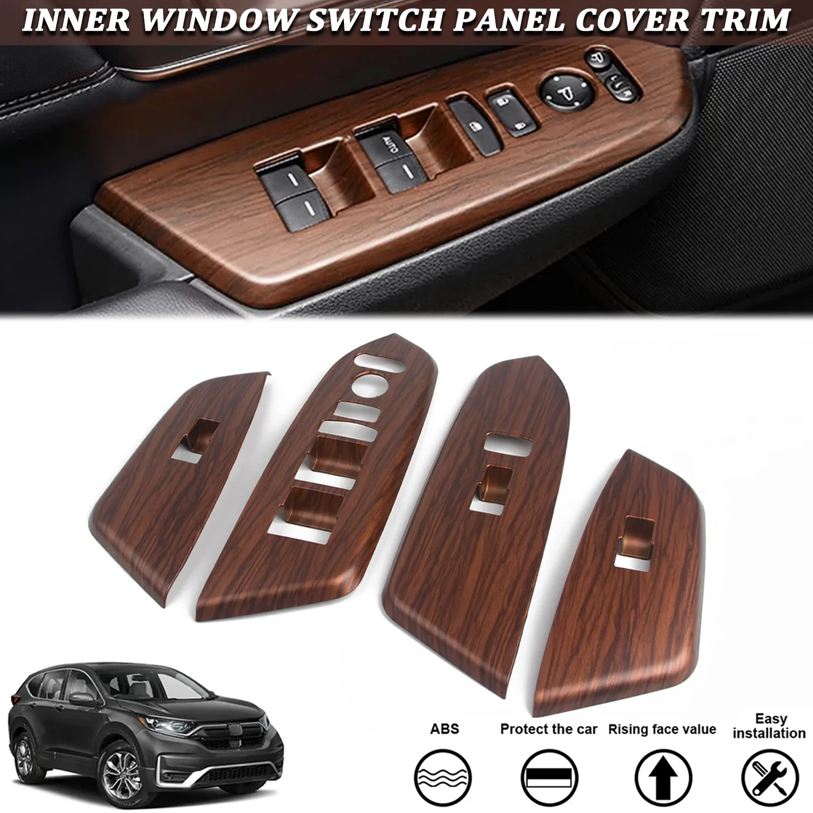 4 шт. персиковая текстура древесины интерьера окна переключатель панели крышки