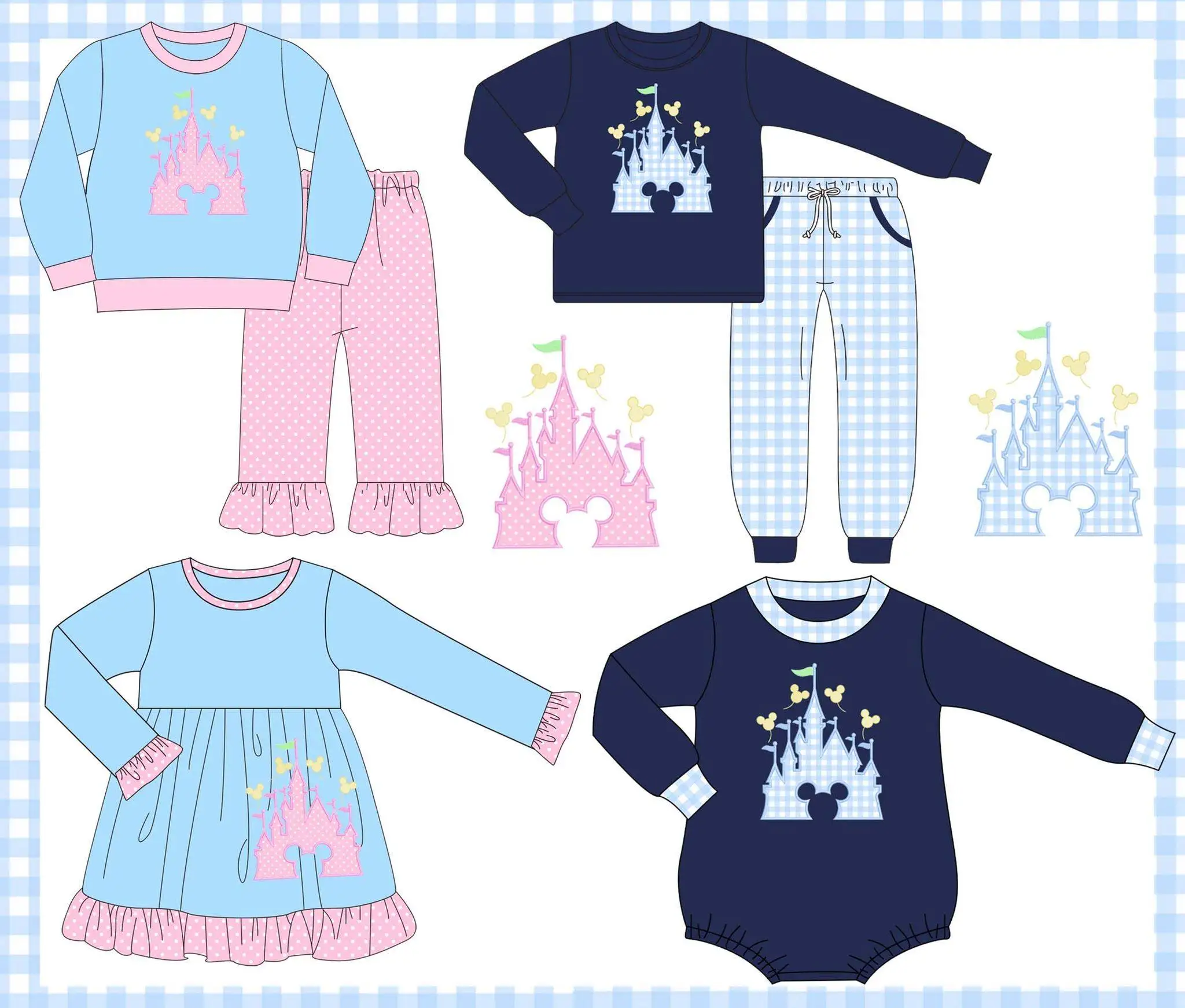 Новый дизайн детская одежда костюм с длинным рукавом для девочек и мальчиков