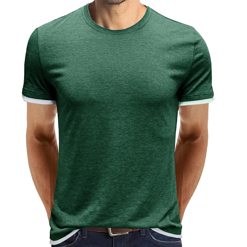 

Fashion Design Slim Fit Solid T-Shirts Male Tops Tees Short Sleeve T Shirt For Men 2022 Summer Men T-shirt Round Neck MY687