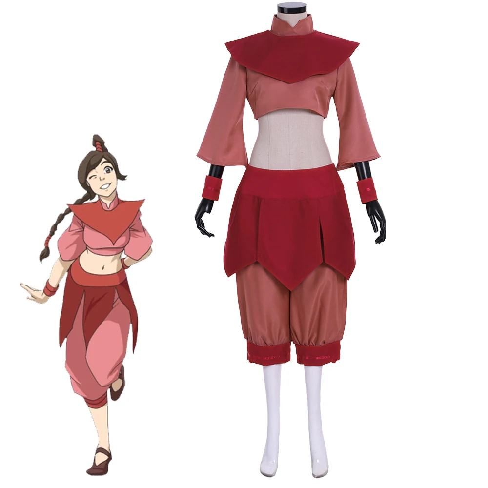 Тай Ли Косплей Аватар: Костюм Последнего Airbender Женский топ Брюки Хэллоуин