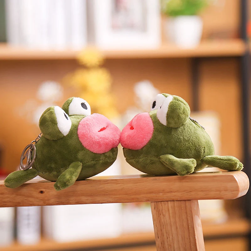 

13 см забавная большая лягушка плюшевая кукла подвесная сумка подвеска держатель креативное украшение на сумку