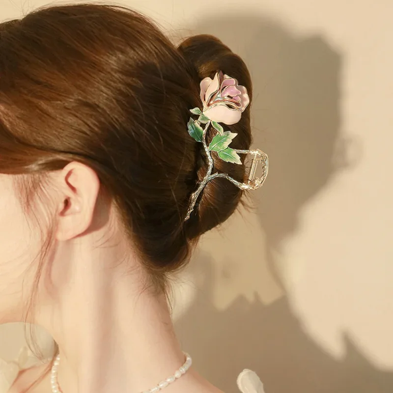 Заколка для волос в виде цветка розы