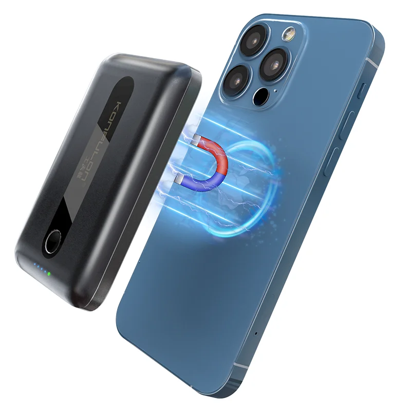 Внешний беспроводной магнитный аккумулятор на 5000 мА · ч с ЖК-дисплеем