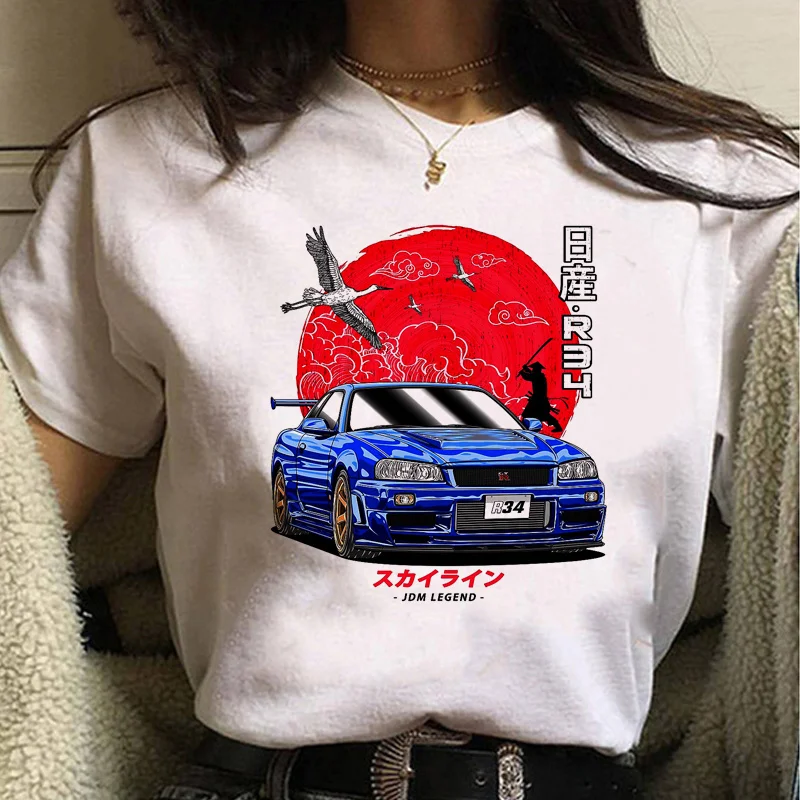 

Футболка initial d мужская белая, Повседневная рубашка с японской эстетикой манга, одежда для аниме