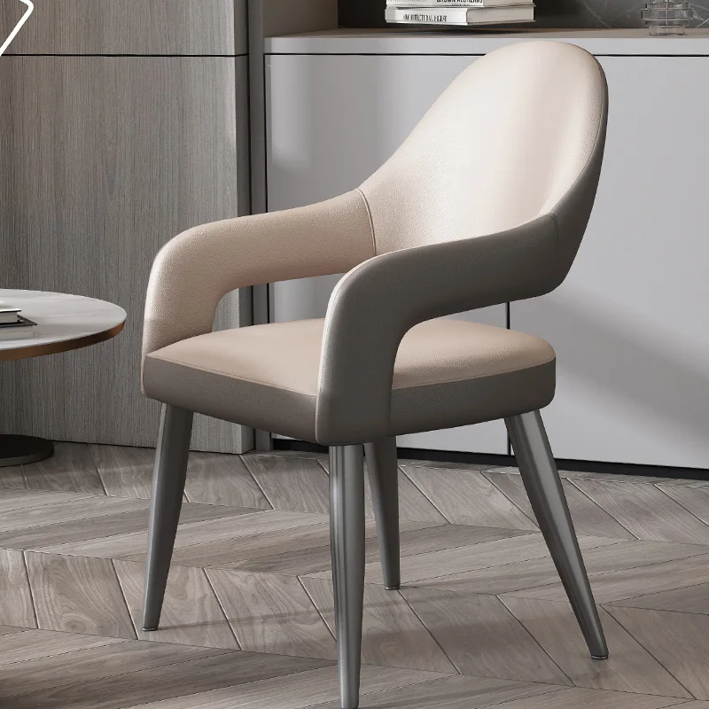 

Computer Dining Chairs Modern Leather Armrest Italian Mobile Lounge Chair Nordic Living Room Cadeiras De Jantar Furniture