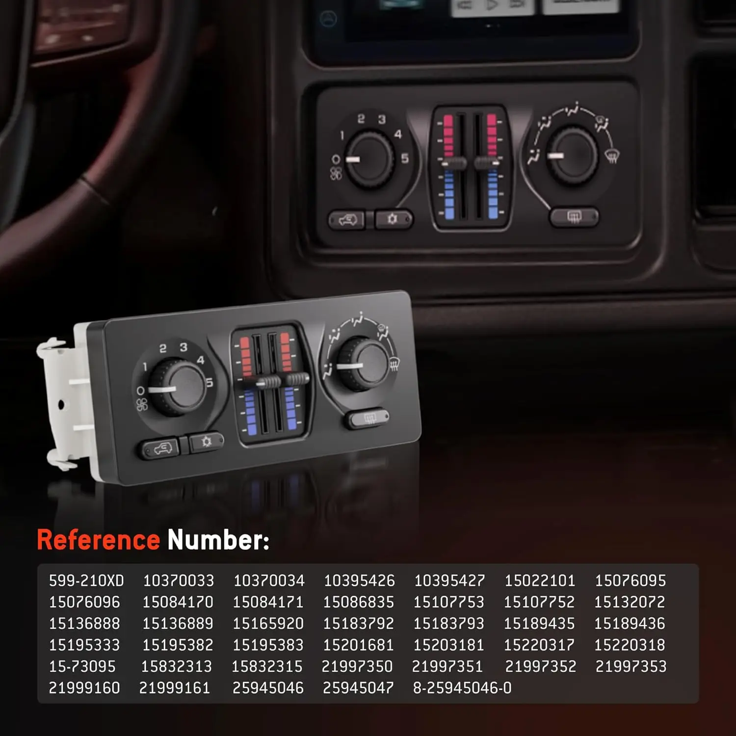 Фото Модуль управления климат-контролем 599-210XD, подходит для Chevrolet, GMC, Cadillac Silverado, Sierra, Yukon 1500, 2500, 3500 2003-2007 годов выпуска №4