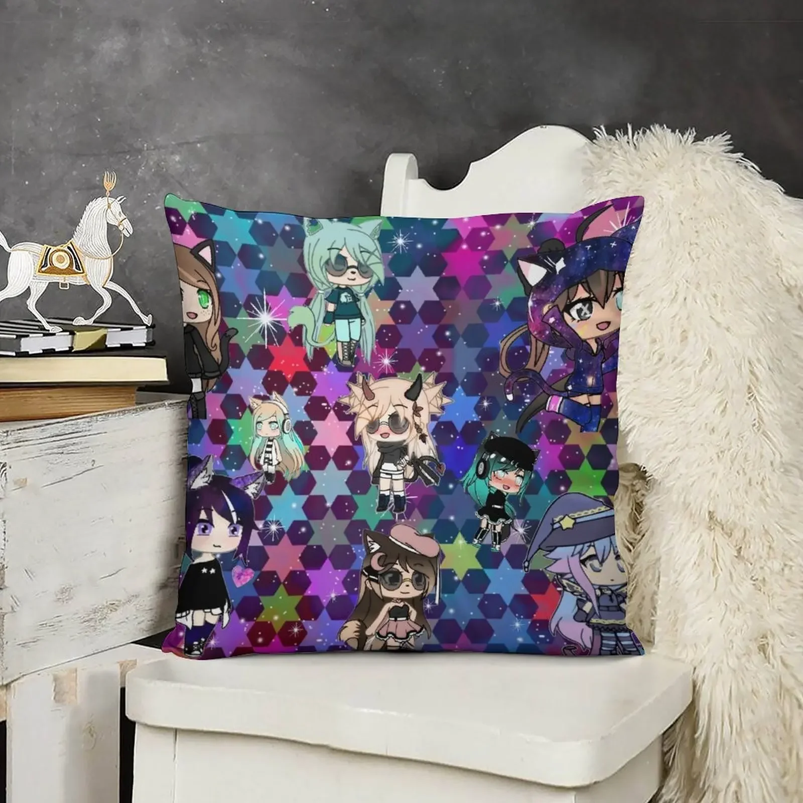 Gacha Life Girl комплект упаковки звезды декоративная подушка рождественские