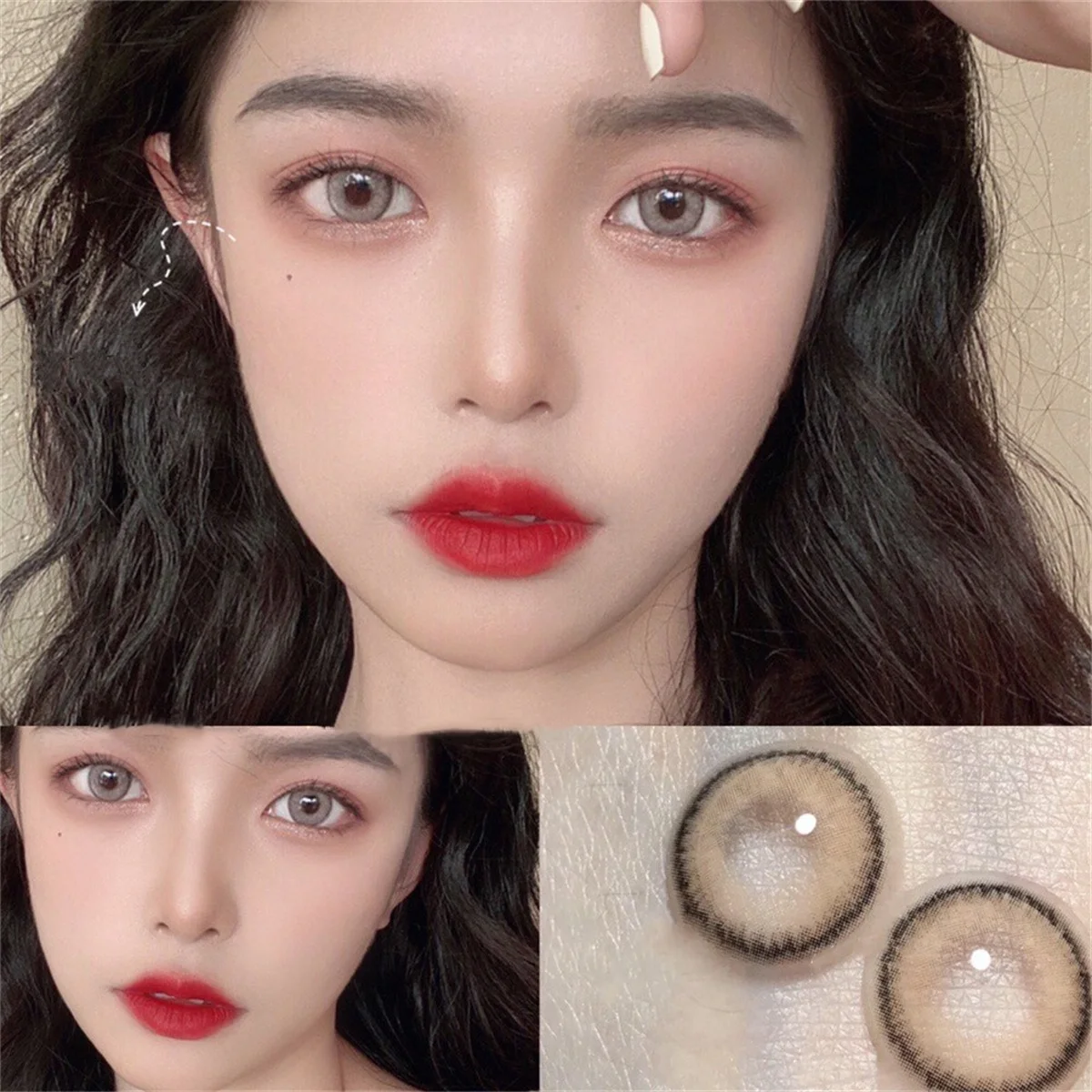 Цветные контактные линзы tuatara для глаз большая красота ученики косметика мягкие