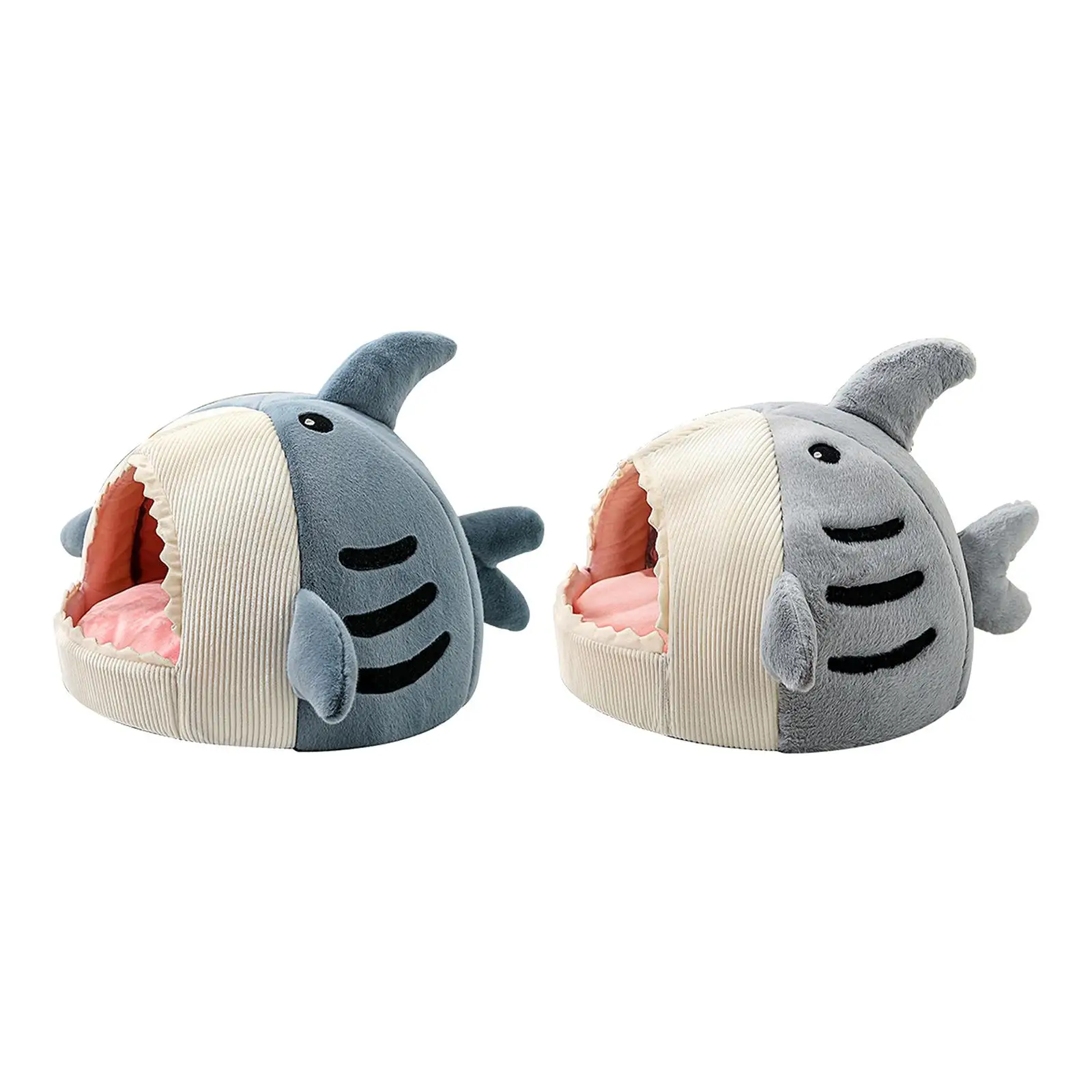 

Cute Cartoon Cat Bed for Indoor Cats Enclosed Soft Sleeping Kennel Cave Bed