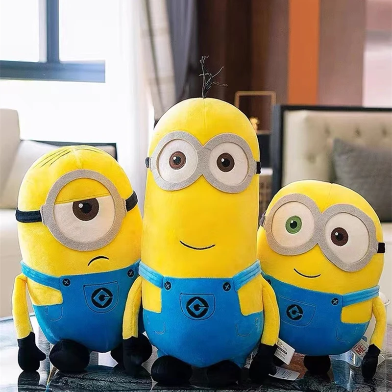 Милые Миньоны персонажи фильма желтые плюшевые игрушки Боб Стюарт в джинсах