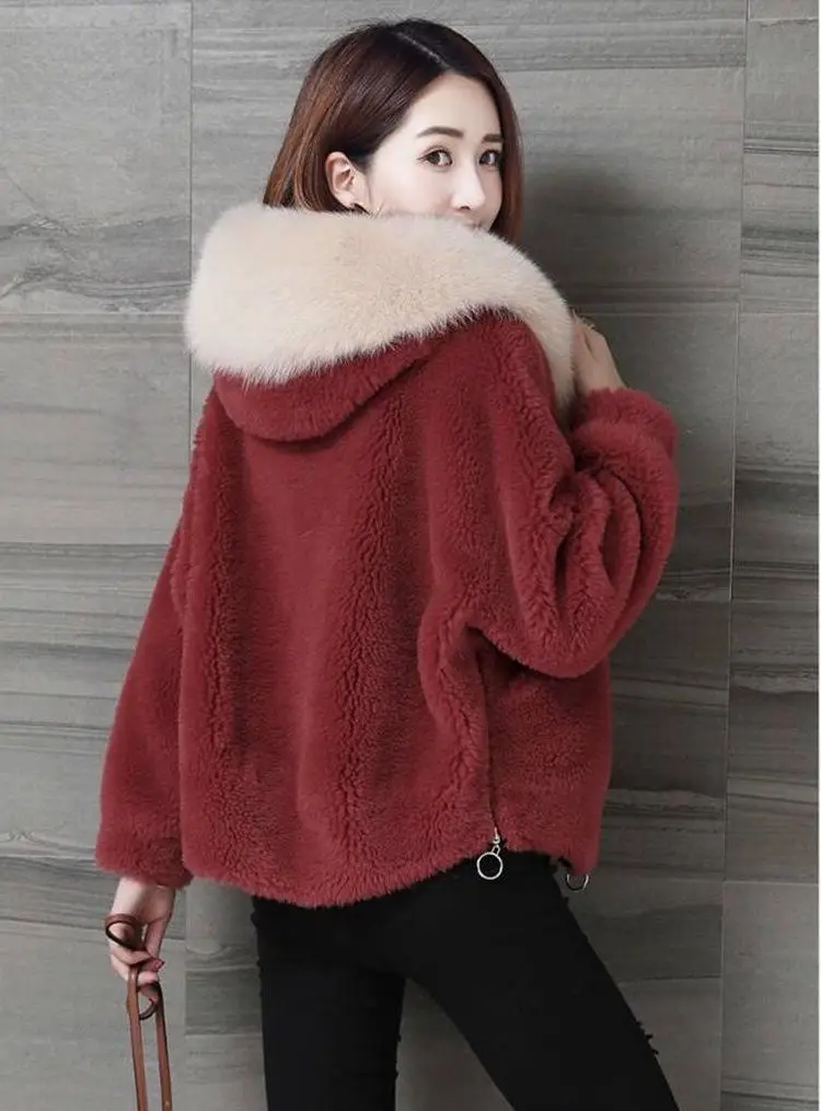 

Women Faux Fur Coat Imitation Fox Plush Jacket 2022 Winter Fashion Casual Jacket Women Short Women's Clothing Winter Coat
