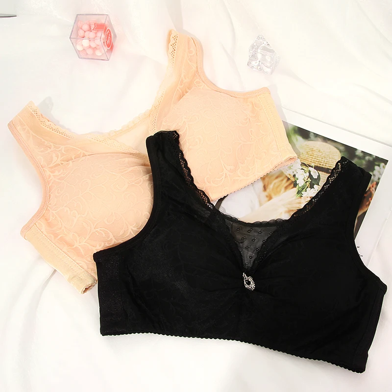 6042 Sexy Lace Underwear Mastectomy Bra with Pockets for Artificial Breast Prosthesis Woman Without Steel Ring