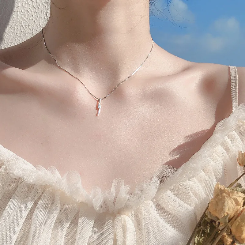 

Cubic Zirconia Necklaces For Women S925 Silver Aesthetic Luxury Jewelry Cool Pendant Necklaces Vintage Cute