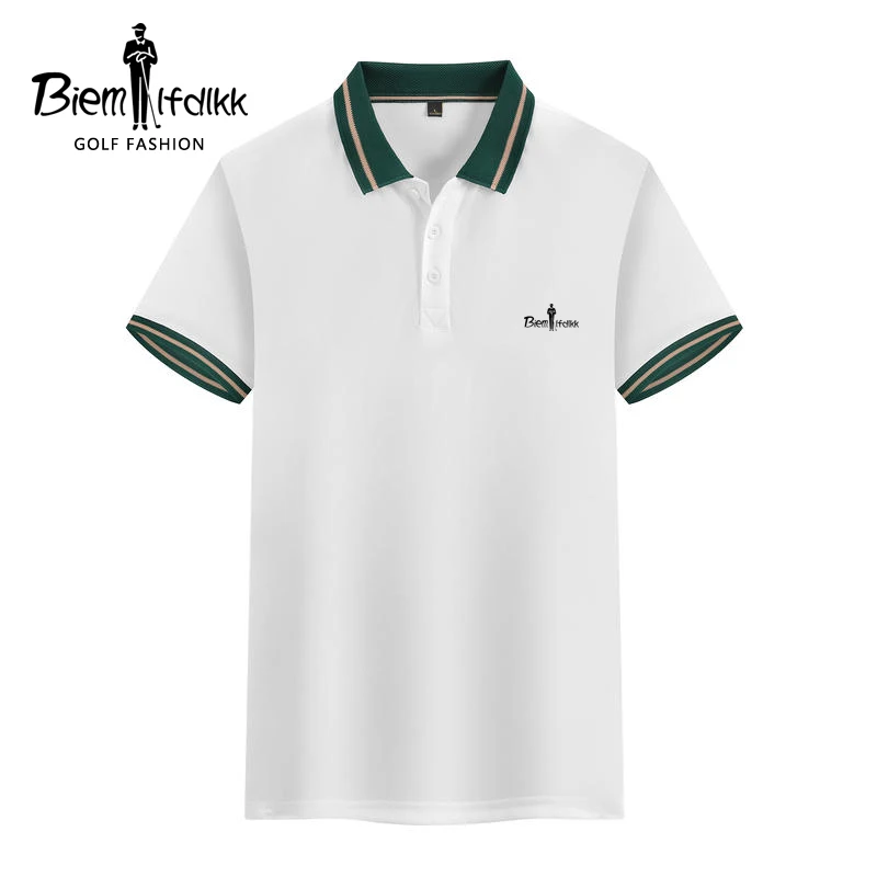 

BIEM.LFDLKK Golf Fashion Brand Clothing High Quality Quick Drying Breathable T-Shirt Casual Business Turn Down Collar Polo Shirt