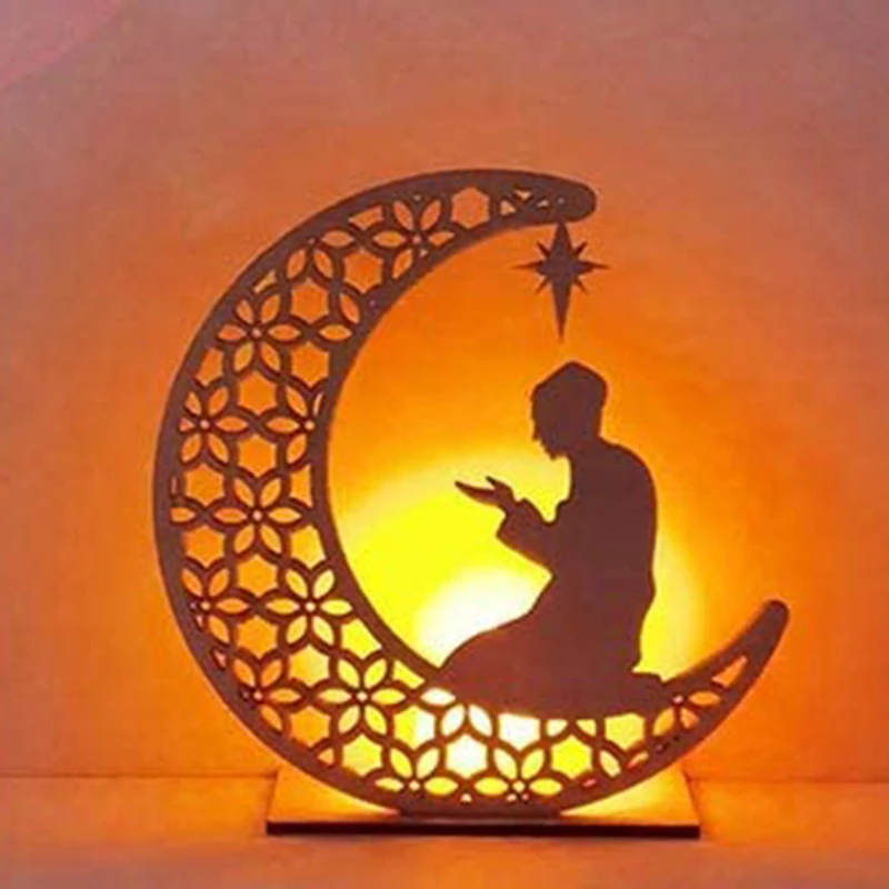 

DIY Ramadan Decoration Ornament Led Light Palace Eid Mubarak Decor Muslim Craft Suppiles Ramadan Decoration for Home Party Decor