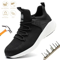 lightweight safety shoes mens indestructible work outdoor boots steel toe cap puncture proof comfortable breathable sneakers