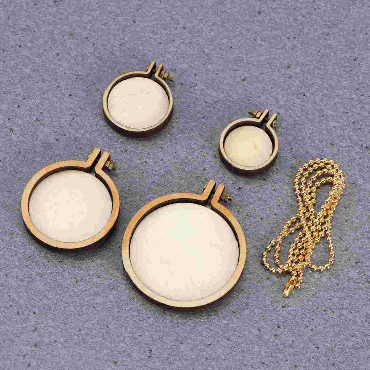 

Embroidery Hoop Hoops Circle Ring Small Sewing Frame Mini Wooden Craft Wood Crosspendant Holder Needlepoint Tiny Picture Diy