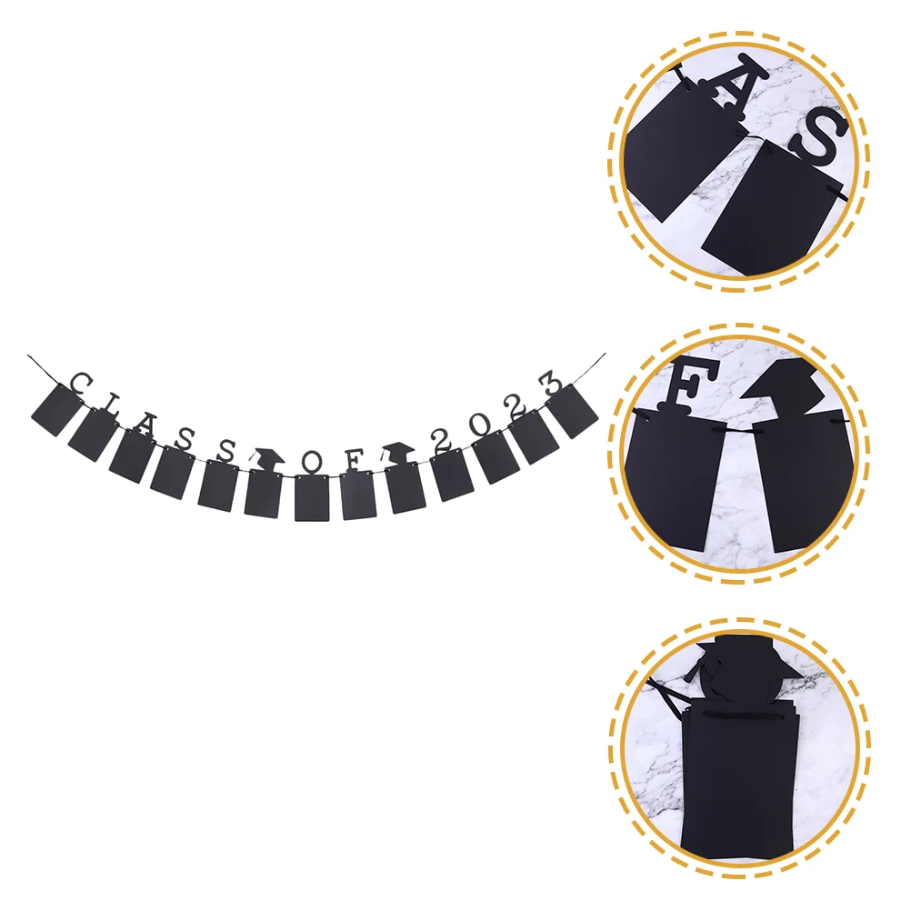 

Wreath Decor DIY Picture Banner Hanging Ornament Party Banner Class 2023 Banner Decorative Banner Grad Party Bunting