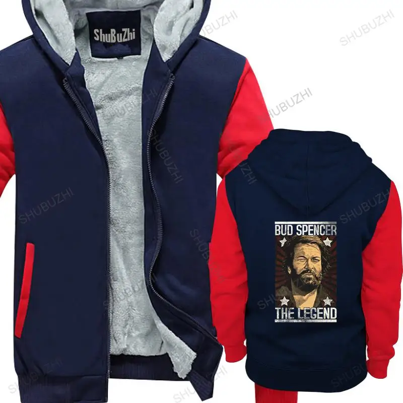 

Men thick hoodies pullover Bud Spencer The Legend Graphic warm hoody homme bigger size thick jacket male coat