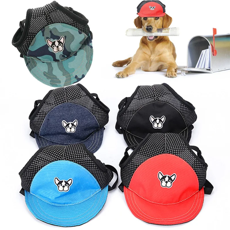 

Pet Dog Caps Small Puppy Pets Summer Canvas Cap Dog Baseball Visor Hat Outdoor Accessories Adjustable Sun Bonnet Cap Chihuahua