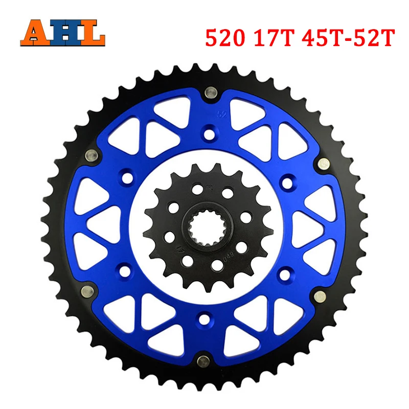 Передняя и задняя звездочки для мотоцикла 17T 45T 46T 47T 48T 49T 51T 52T для 690 620 640 Duke L LC4 Rally SM SMC SMR 790 890 Adventure R