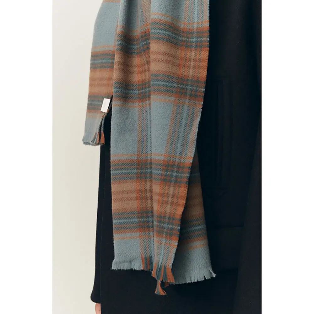 Женский шерстяной шарф L0 * очень длинный клетчатый теплая и универсальная Новая