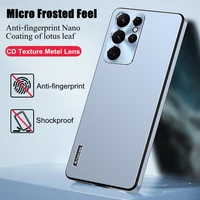 for samsung galaxy s22 plus s21 ultra phone case original color matte backplane metal lens protective ultra thin shockproof cove