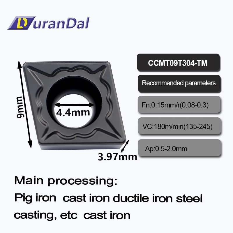 

10 шт. CCMT120408 TM для чугунной обработки, карбидные вставки, токарные инструменты с ЧПУ CCMT120408, обрабатывающий режущий инструмент