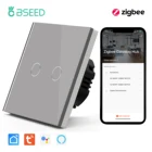 Сенсорные выключатели BSEED Zigbee, умный выключатель с 123 клавишами, настенный, с управлением через приложение Google Alexa