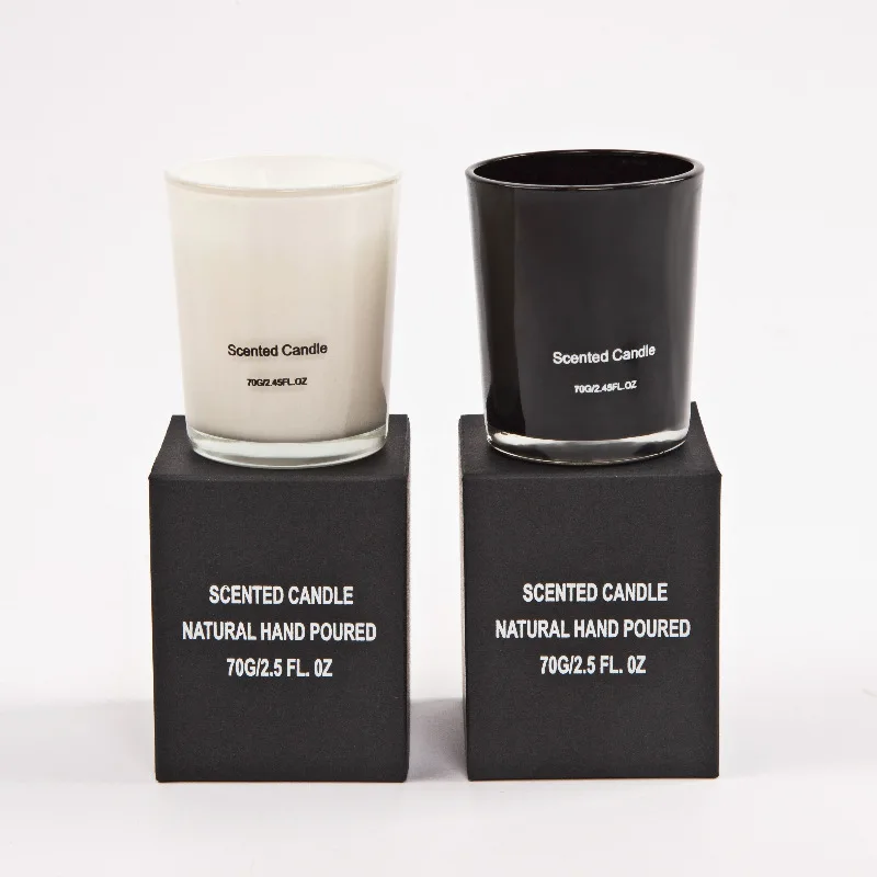 

1 PC Sea Salt Sage Black White Candle Cup Smokeless Soybean Wax Aromatherapy Fragrance Essential Oil Aromatic Candle DIY