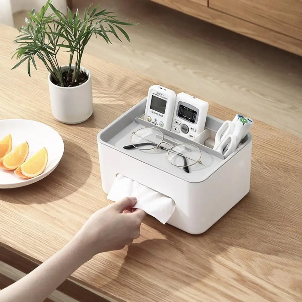 

Special Tissue Container with Phone Holder Rectangle Wide Opening No Odor Simple Tissue Case