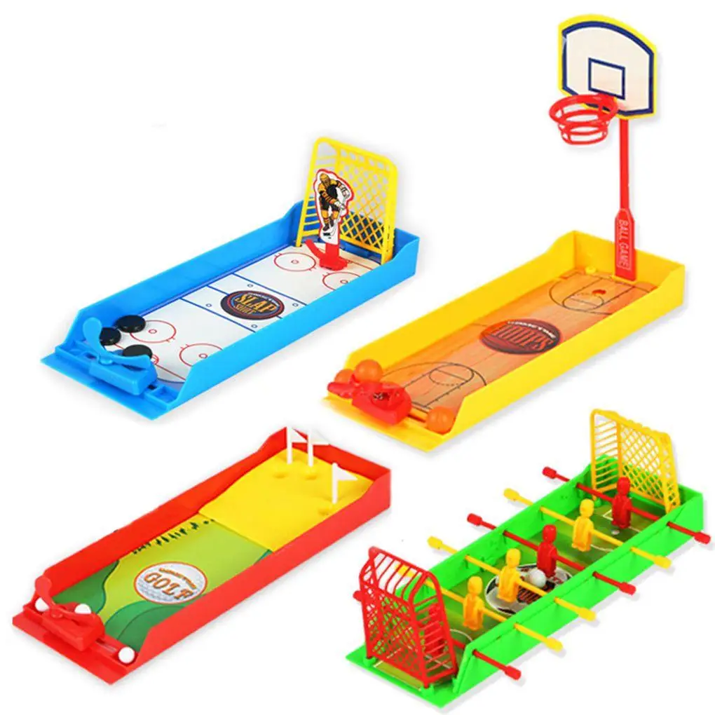 

Funny Basketball Child Intellectual Interactive Desktop Ejection Assembled Mini Football Hockey Golf Shooting Game Finger Toys