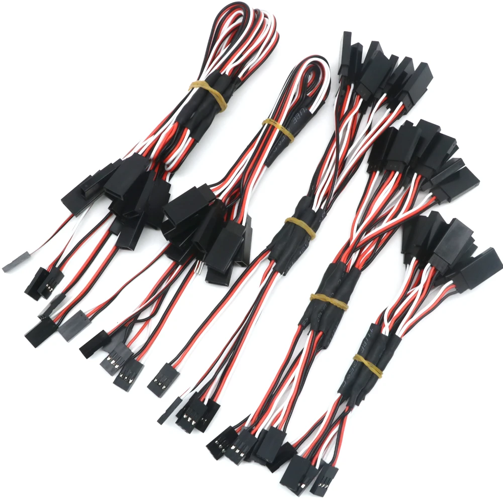 5pcs/lot 100/150/200/300/500mm RC Servo Y Extension Cord Cable Lead Wire For RC Servo JR Futaba RC Airplane Helicopter Car DIY images - 6