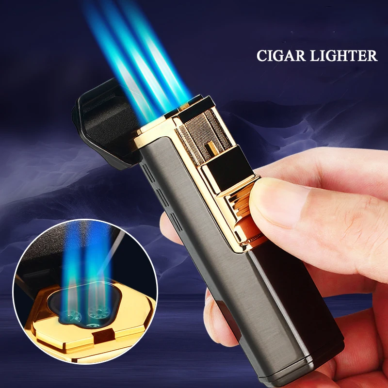 

Butane Gas Lighters Metal Windproof Torch Lighters Cigar Lighters 1300CC Welding Torch Lighters Cigarette Lighters Men's Gadgets