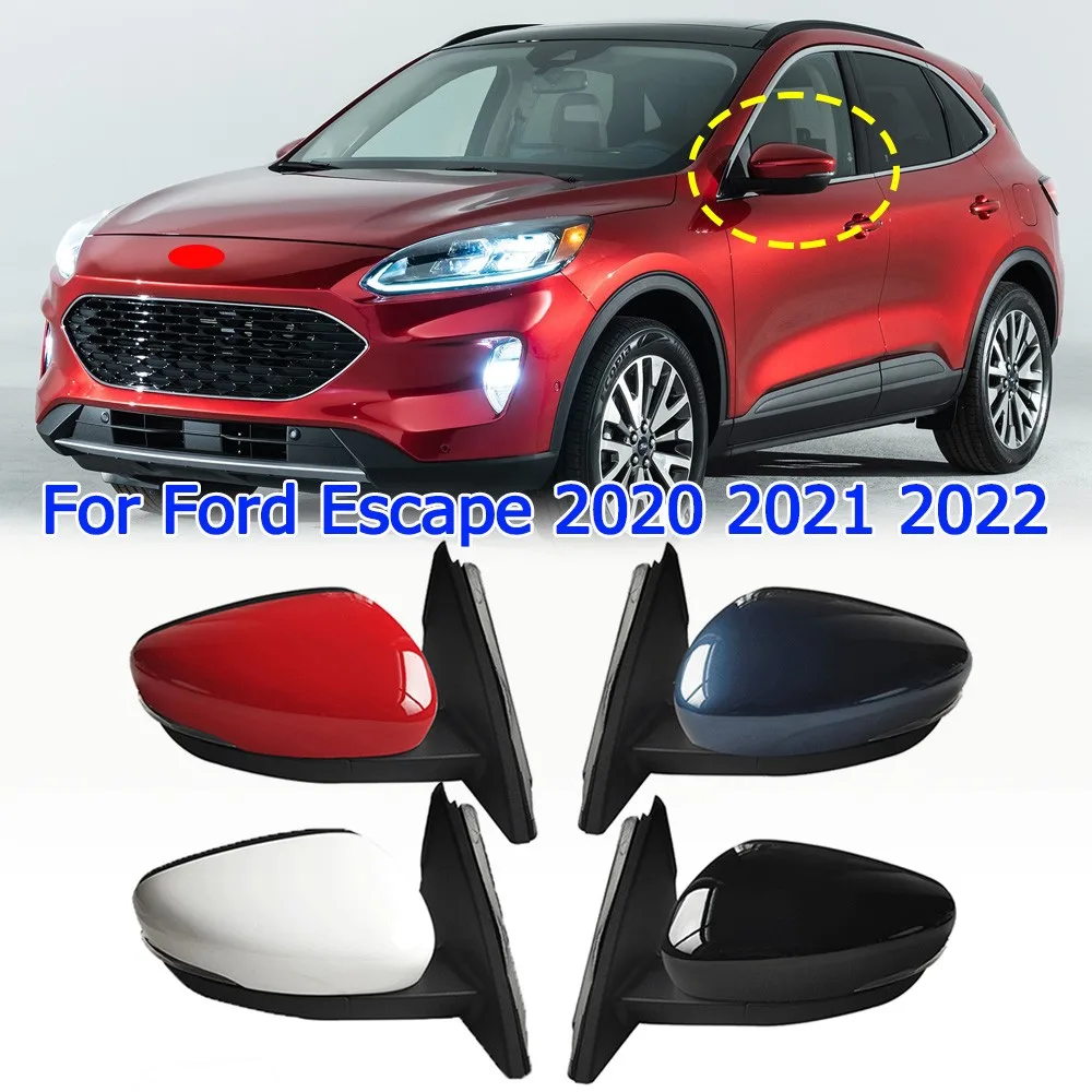 

Автомобильное зеркало заднего вида с 6/2020 проводами в сборе для Ford Escape 2021 2022, Автомобильный складной поворотник с подогревом, для слепых зон
