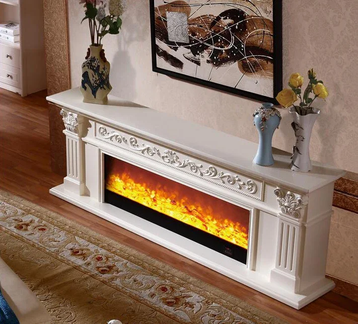 Украшение для гостиной подогреваемый камин телевизионная подставка деревянная