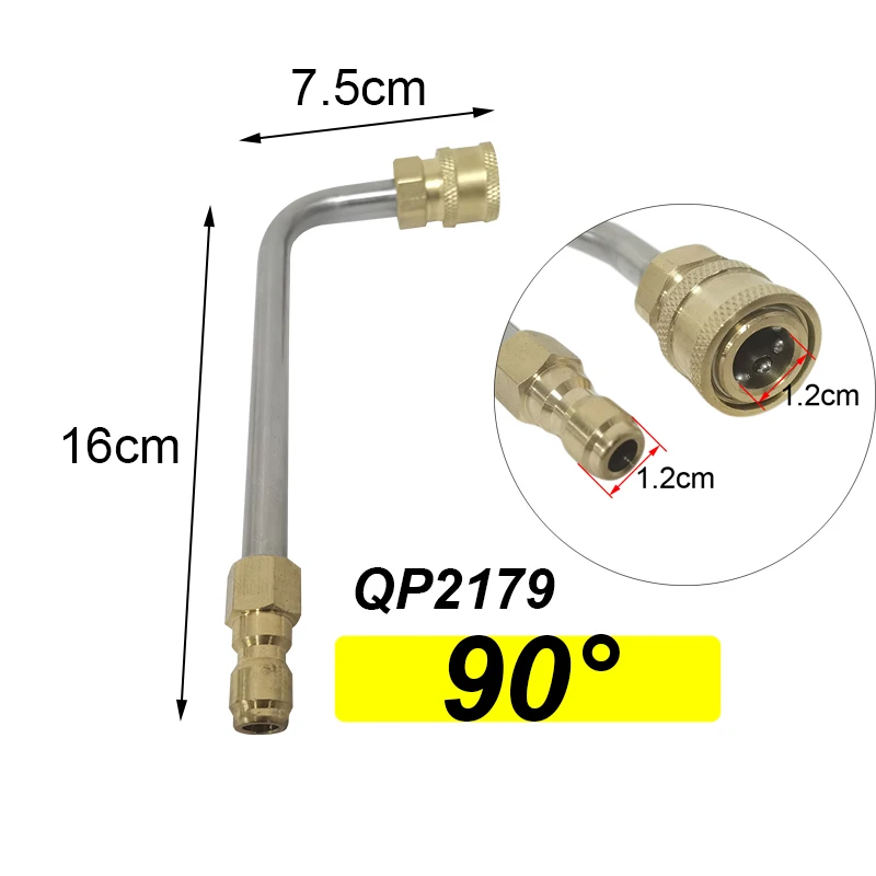 

Удлинитель для мойки высокого давления с быстроразъемной трубкой 1/4 дюйма, копье с изогнутой головкой