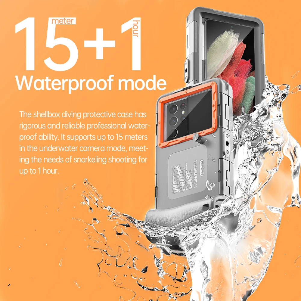 Universal Professional Waterproof Case For iPhone 14 13 12 Pro Max Diving 15M Depth Case For Samsung S23 Ultra Moto Sony OPPO