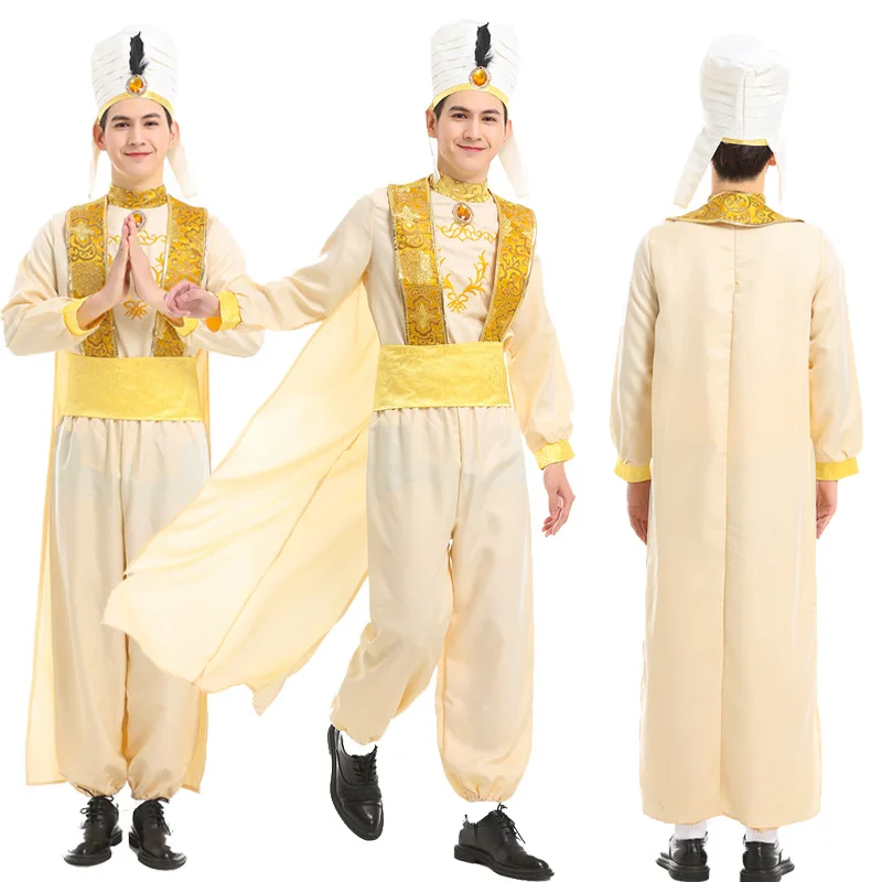 

The Arabian Nights Aladdin with The Prince of Lanterns Costume Performing Child Adult Man Anime Stage Show Costumes Halloween