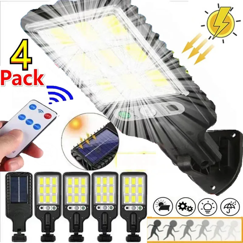 

Solar Street Lights Outdoor Solar Lamp With 3 Light Mode Waterproof Motion Sensor Security Lighting for Garden Patio Path Yard