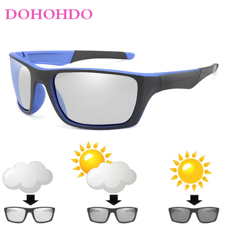 

DOHOHDO New Photochromic Polarized Sunglasses Men Women Discoloration Sun Glasses Car Driving Safe Polarizing Gafas De Sol UV400