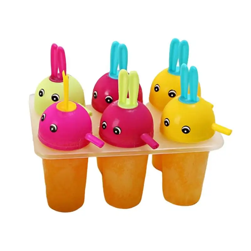 

Sicle Molds For Kids 6-Cavity Easy Release Ice Maker Food-Grade Molds For DIY Ice Cream Sicles Fill Freeze & Serve Healthy Kids