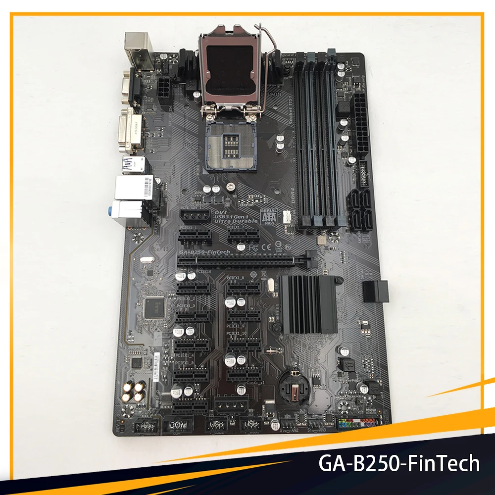 

GA-B250-FinTech For Gigabyte B250-FinTech LGA1151 6th/7th Gen Core DDR4 SATA 3.0 USB 3.1 128 GB Desktop Motherboard High Quality