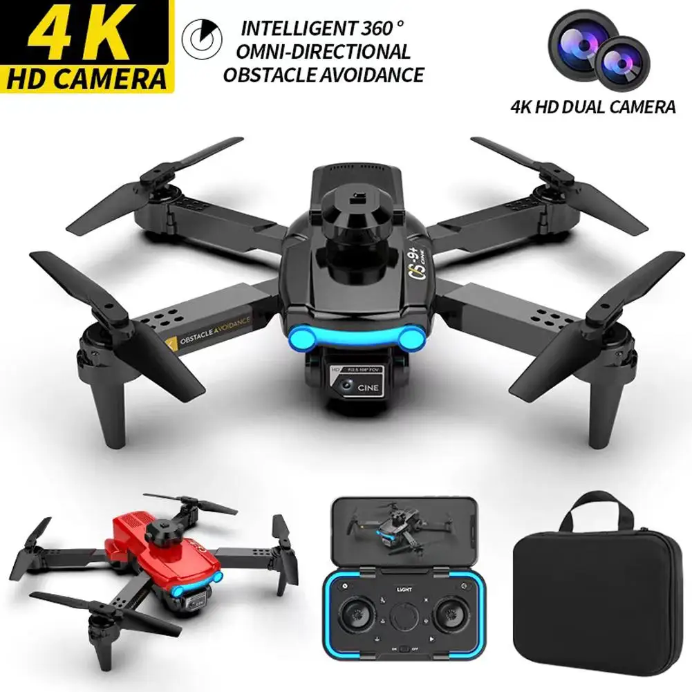 

Cs9 Remote Control Obstacle Avoidance Drone Foldable Aerial Hd Dual Camera Optical Flow Quadcopter For Boys Gifts