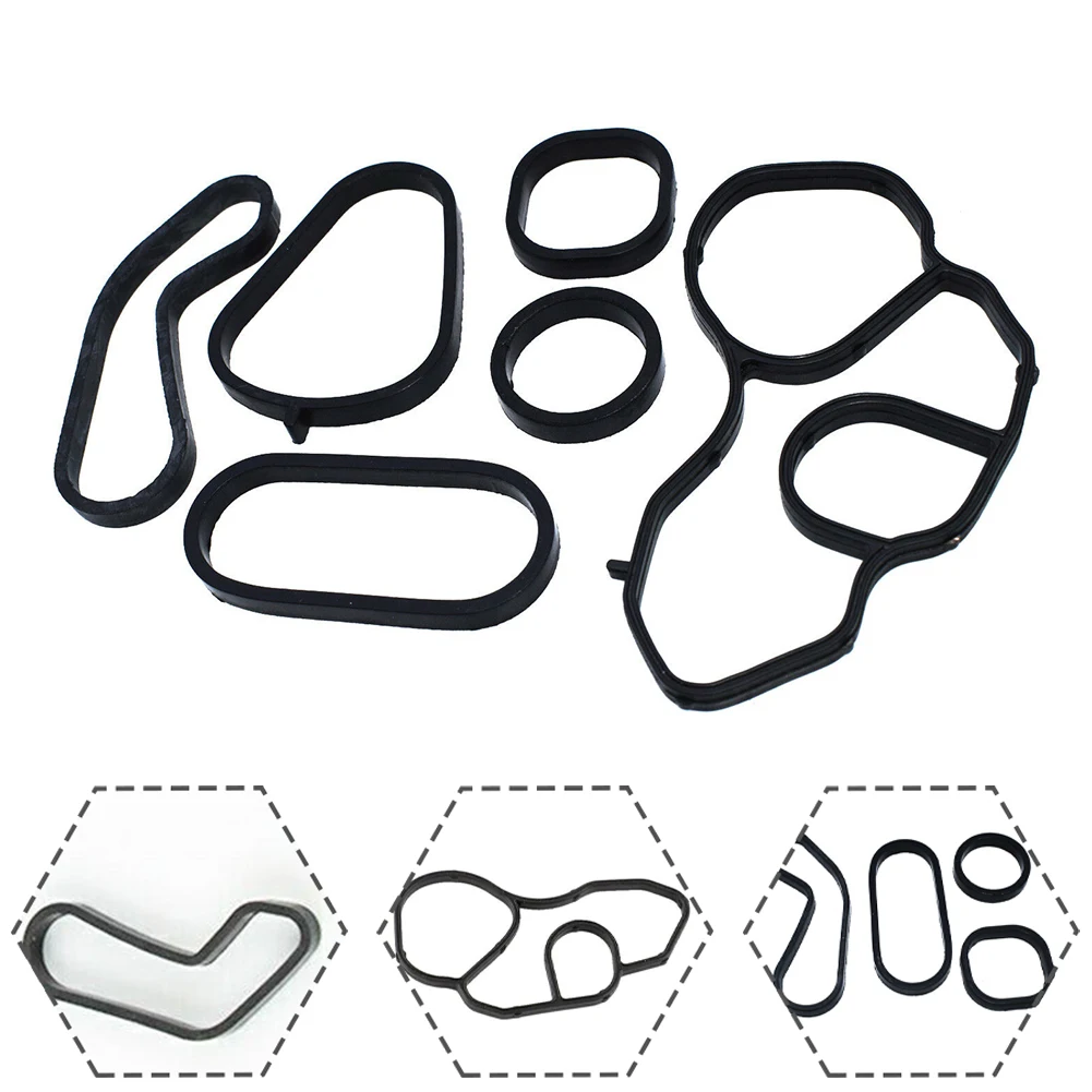 

Oil Cooler Gasket Seal And Filter Housing Gasket Set Balck Rubber For Mini Cooper 2007-2016 Automobiles Oil Filters Durable