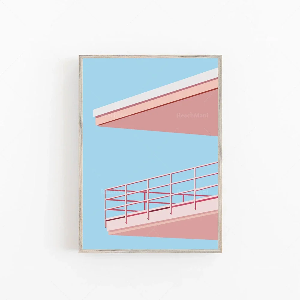 Винтажный постер с гравировкой Palm Springs винтажная художественная галерея