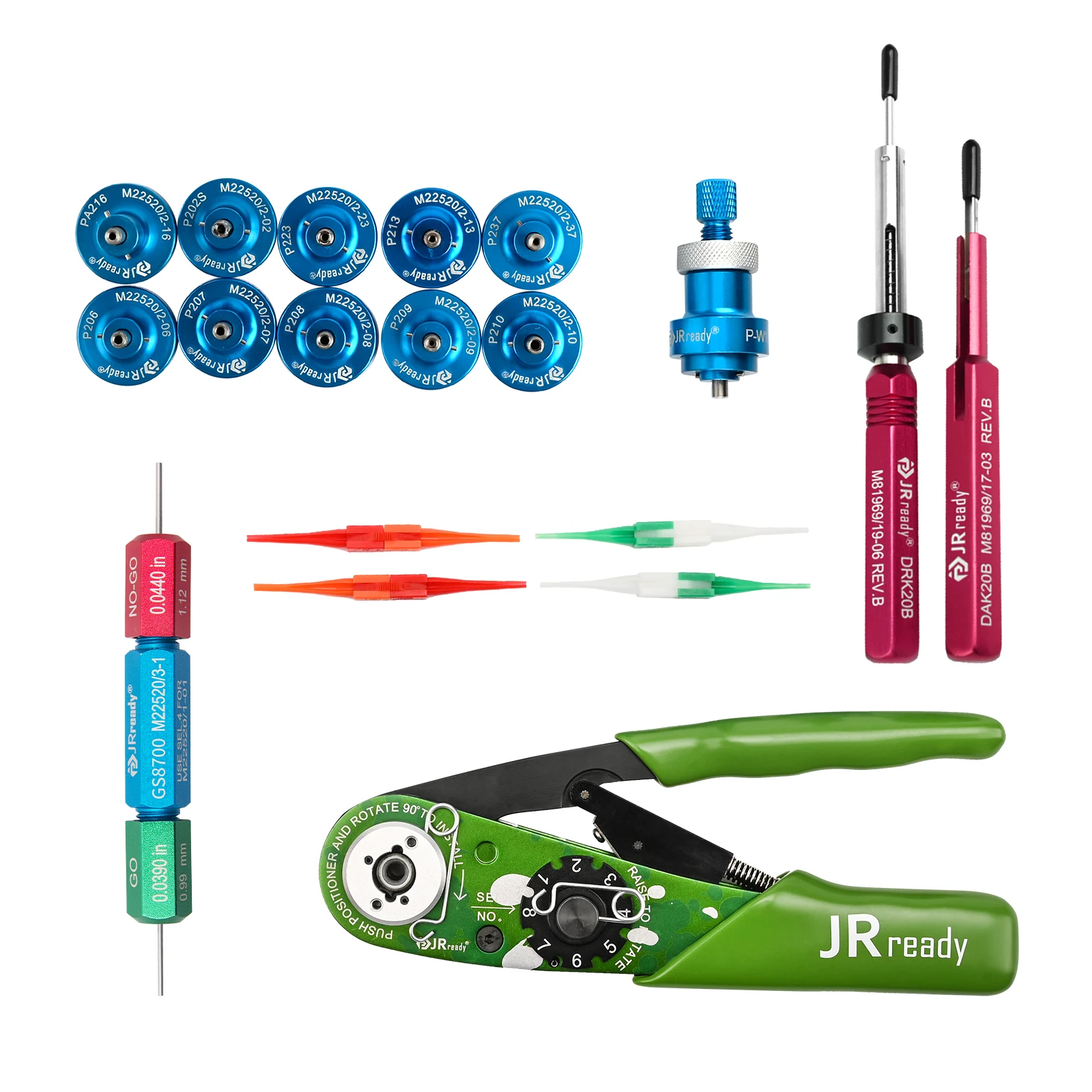 Набор инструментов JRready ST2161, устройство для обжима ламп M22520/2-01 и G125 GO/NOGO Gage и 11 позиций и DAK20B DRK20B M81969/14-01
