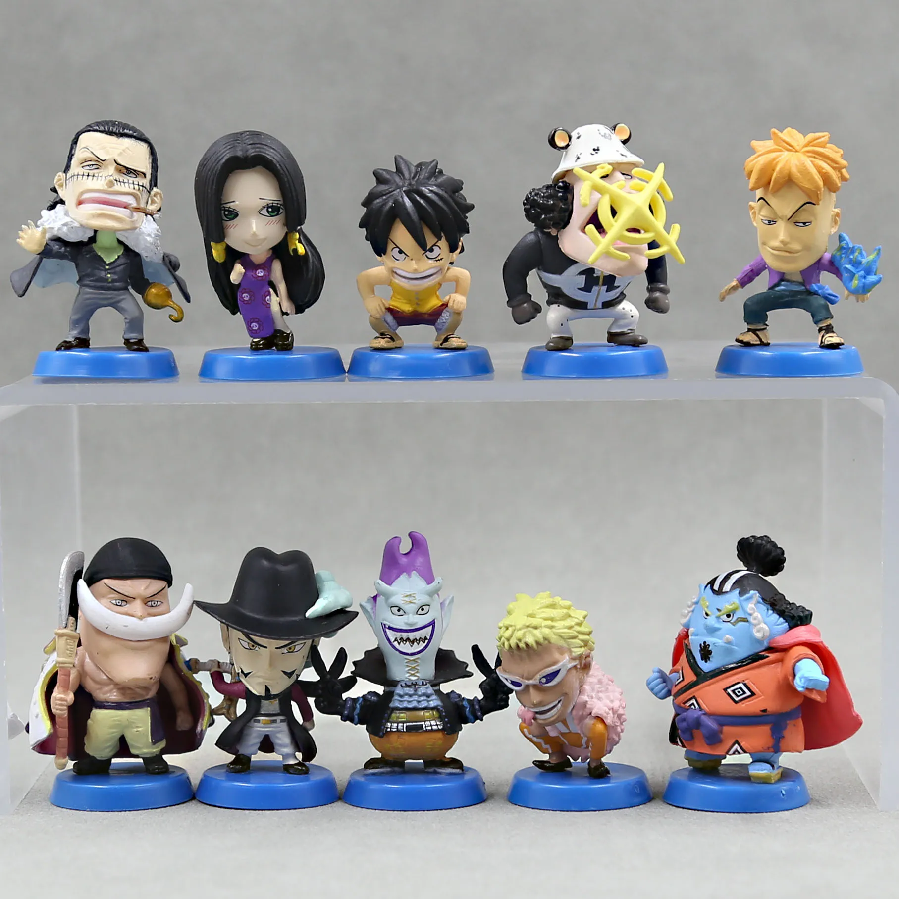 

10 шт./партия, аниме фигурки Луффи Уайт бороды ястреб