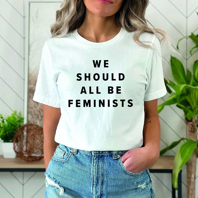 

We Should All Be Feminists 90s Grunge Women T Shirts Human Rights Tshirt Empowerment Graphic Tee Medium Clothes Dropshipping