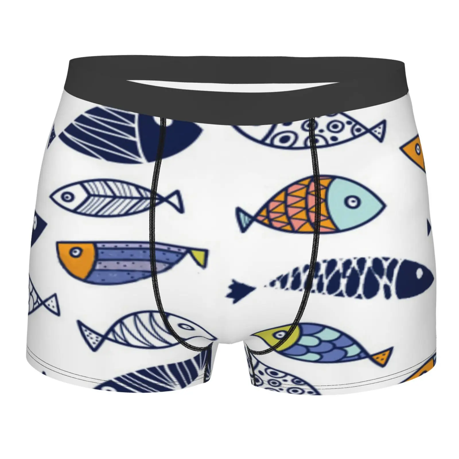 

Трусы-боксеры Fish мужские забавные, пикантные шорты-боксеры, Спортивное нижнее белье из полиэстера, 1337